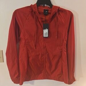 Oakley Training Jacket Red Sz Medium Long Sleeves Lightweight Packable unlined